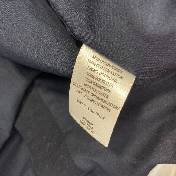 Treasure & Bond Zip Up Military Jacket Womens Medium M Navy Blue Double Breasted - Picture 16 of 16